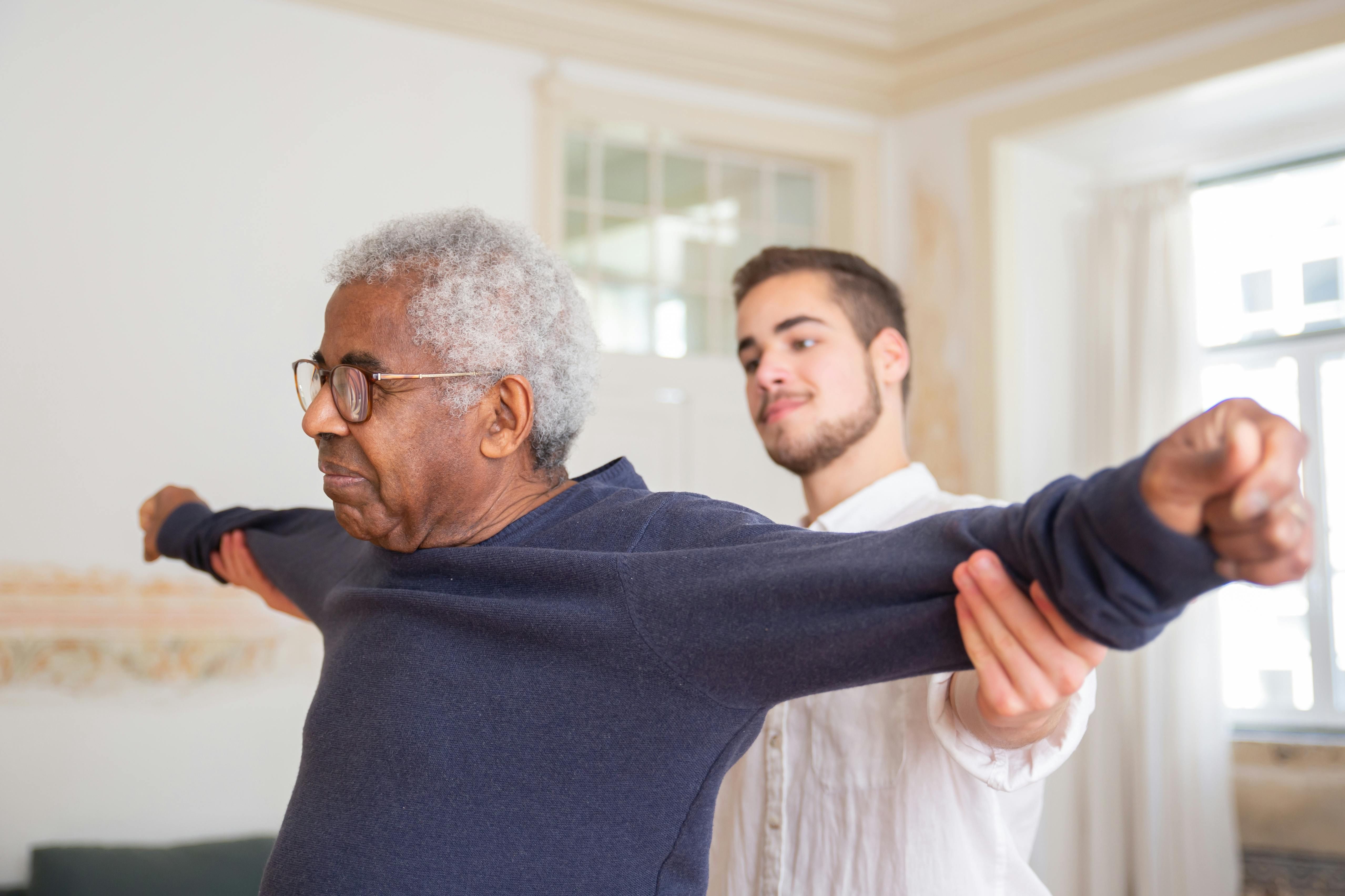 Resident in physical therapy session at The Waters of Tipton